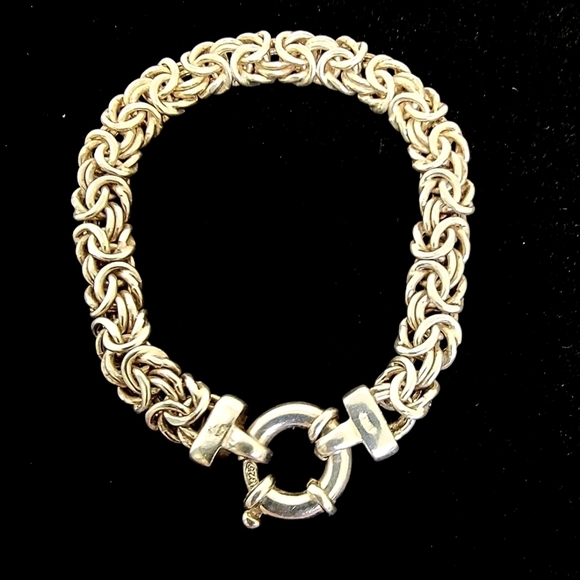 Sterling Silver Byzantine Style Bracelet - Picture 6 of 6